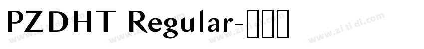 PZDHT Regular字体转换